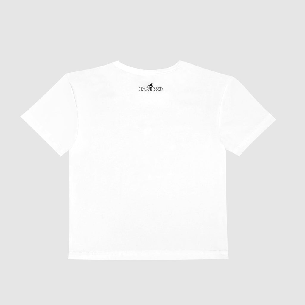 Checkered Baby Tee White