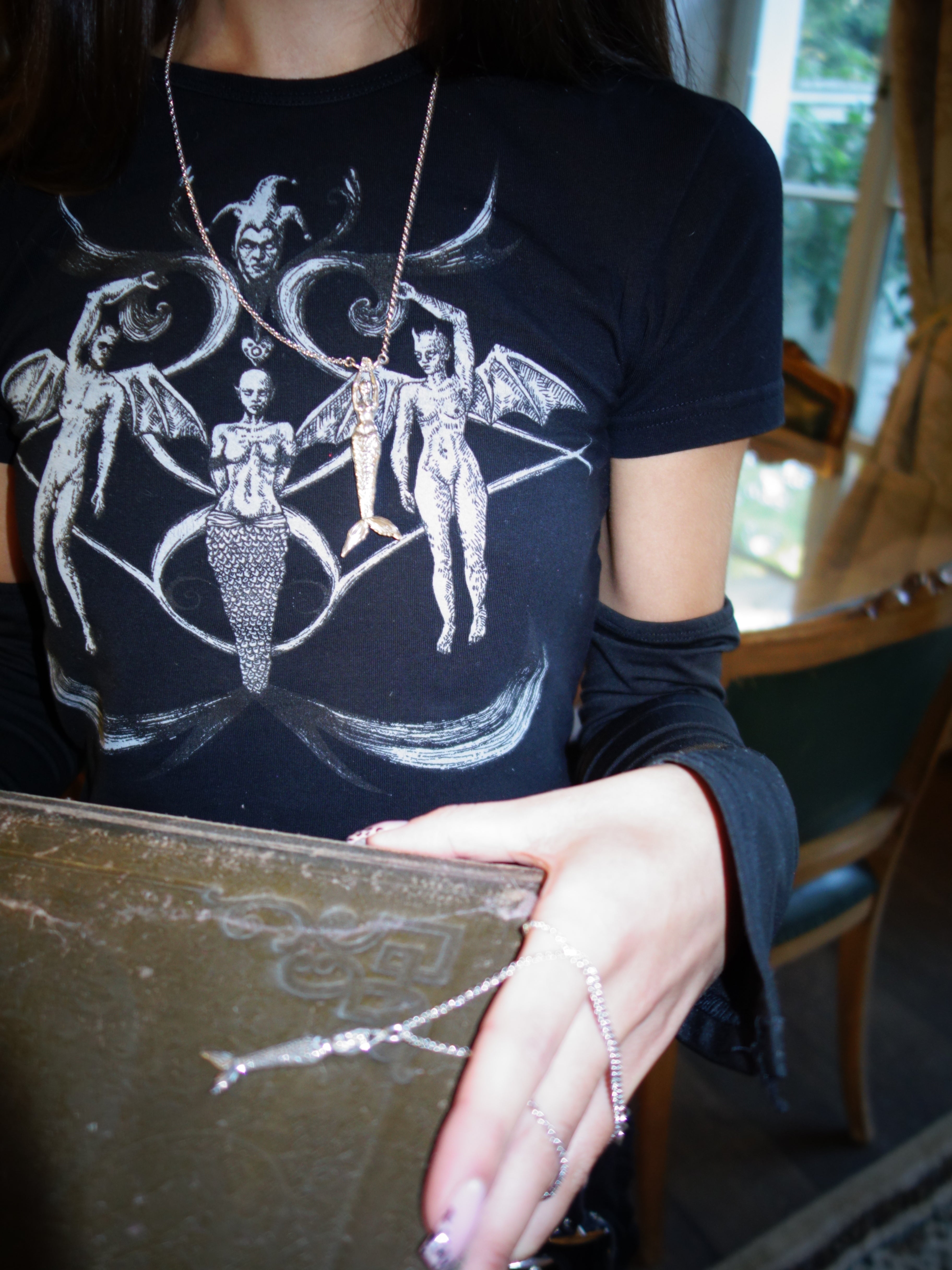 Mermaid Big Pendant Silver