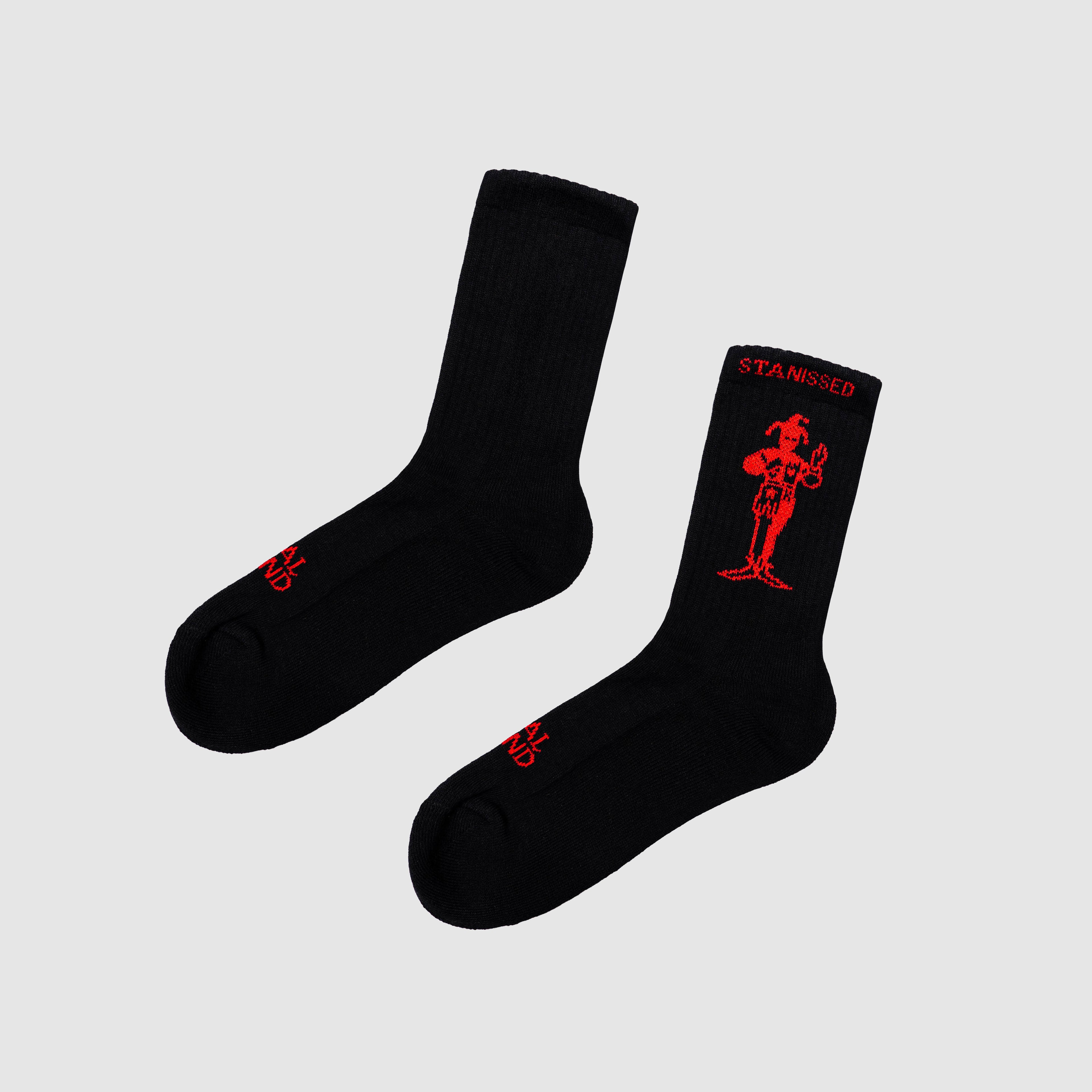 Jester Socks Black and Burgundy