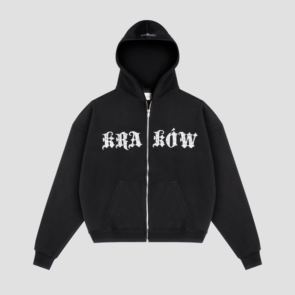 Krakow Zip Hoodie  Black