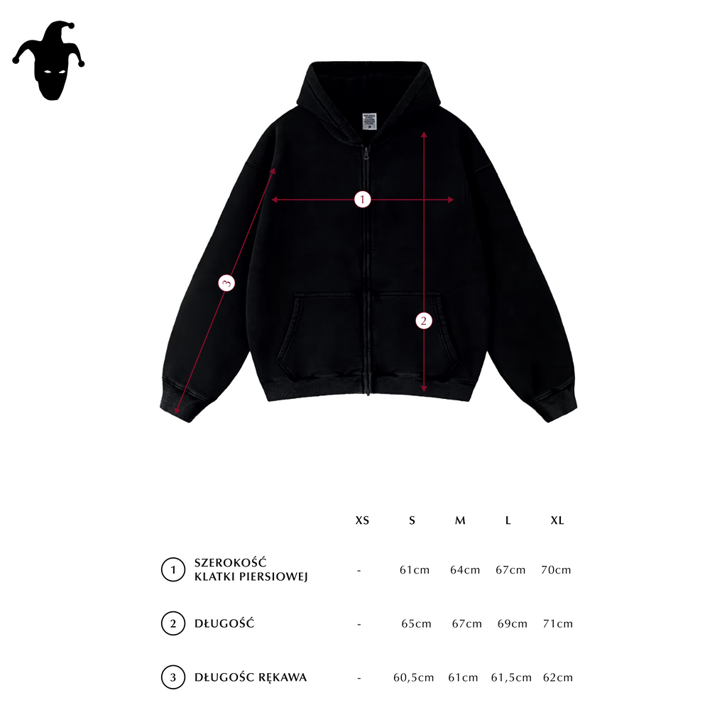 Krakow Zip Hoodie  Black