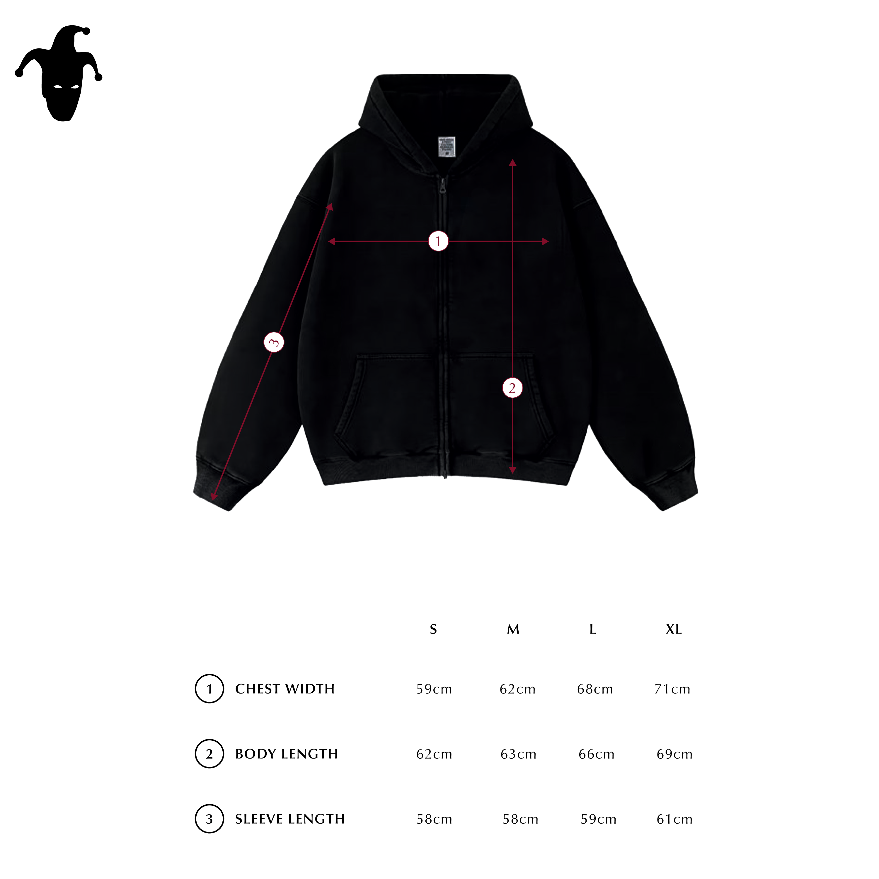 Legends Zip Hoodie Washed Black