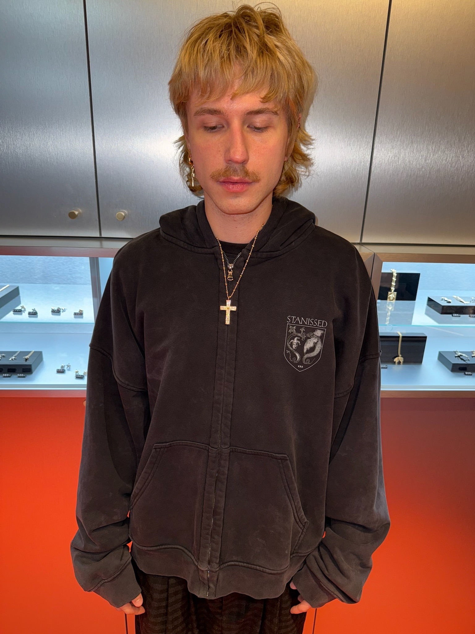 Legends Zip Hoodie Washed Black