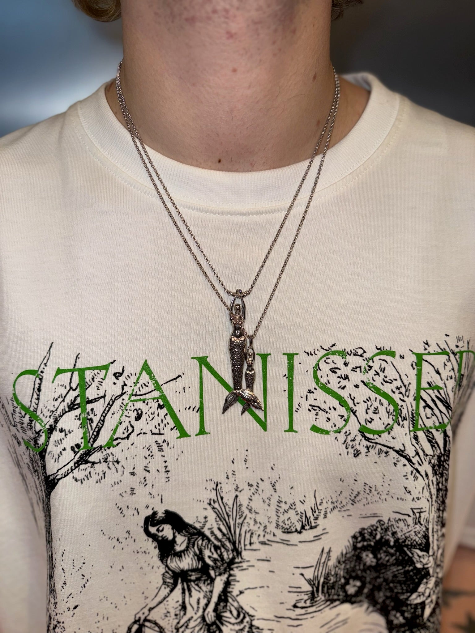 Mermaid Small Pendant Silver