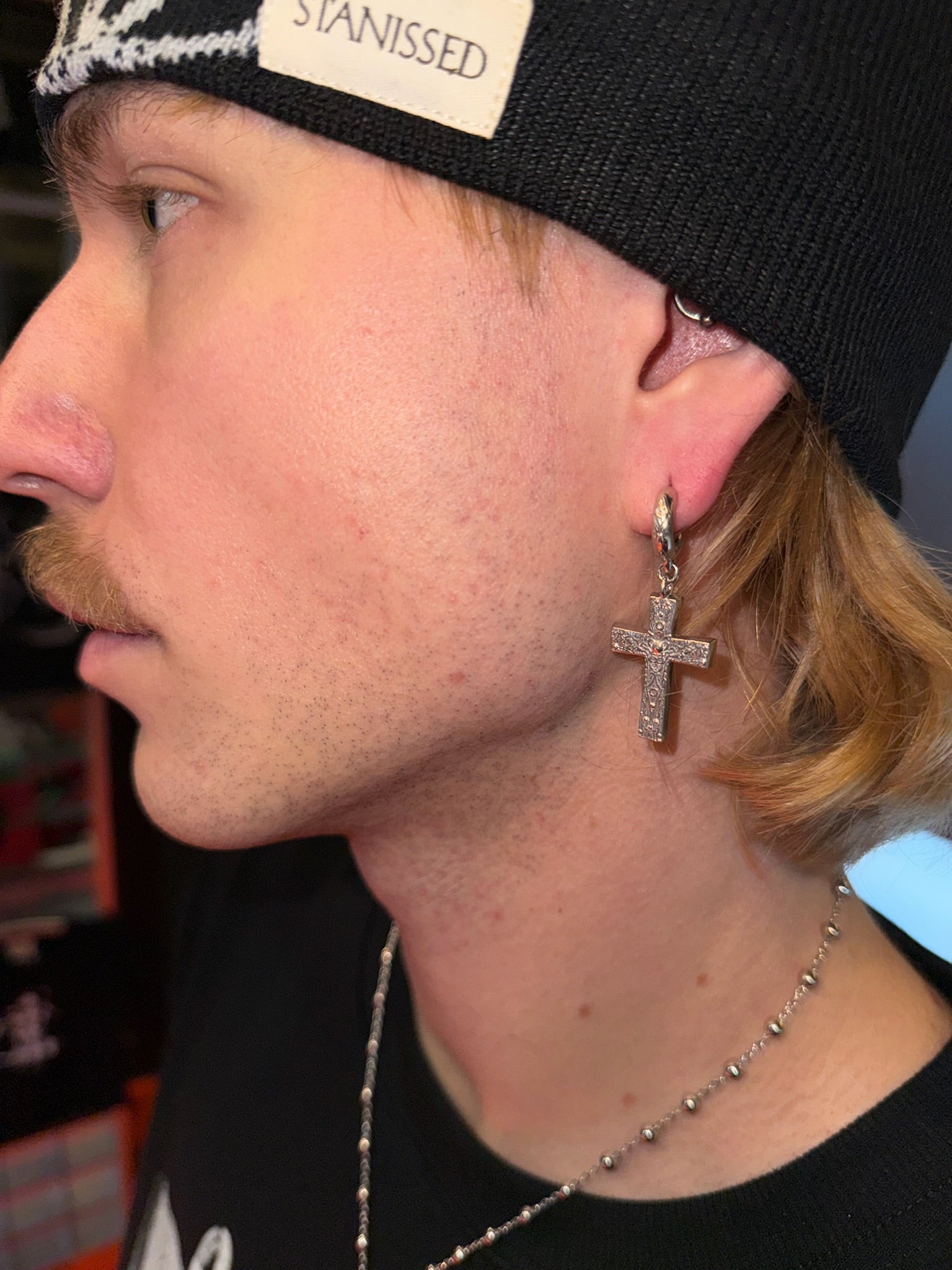 Crossed Earring Silver