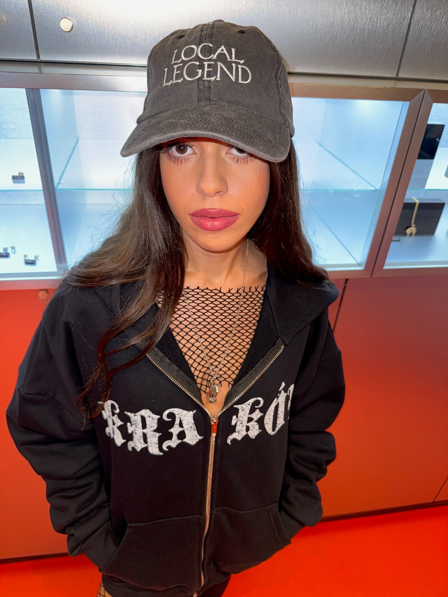 Local Legend Strapback Cap Washed Grey