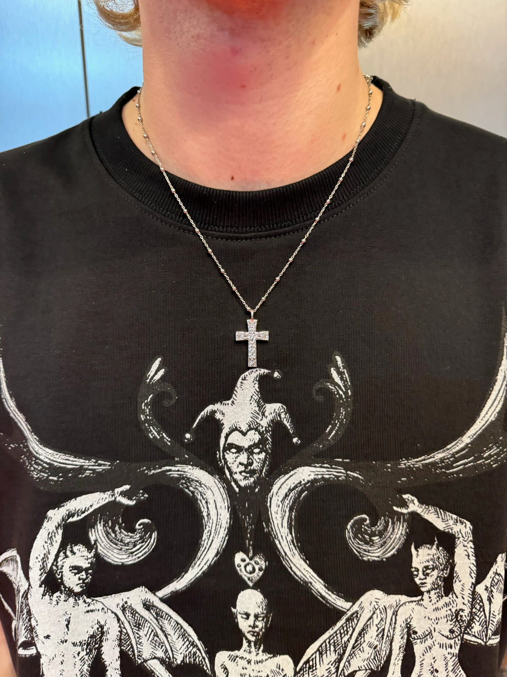 Crossed Small Pendant Silver