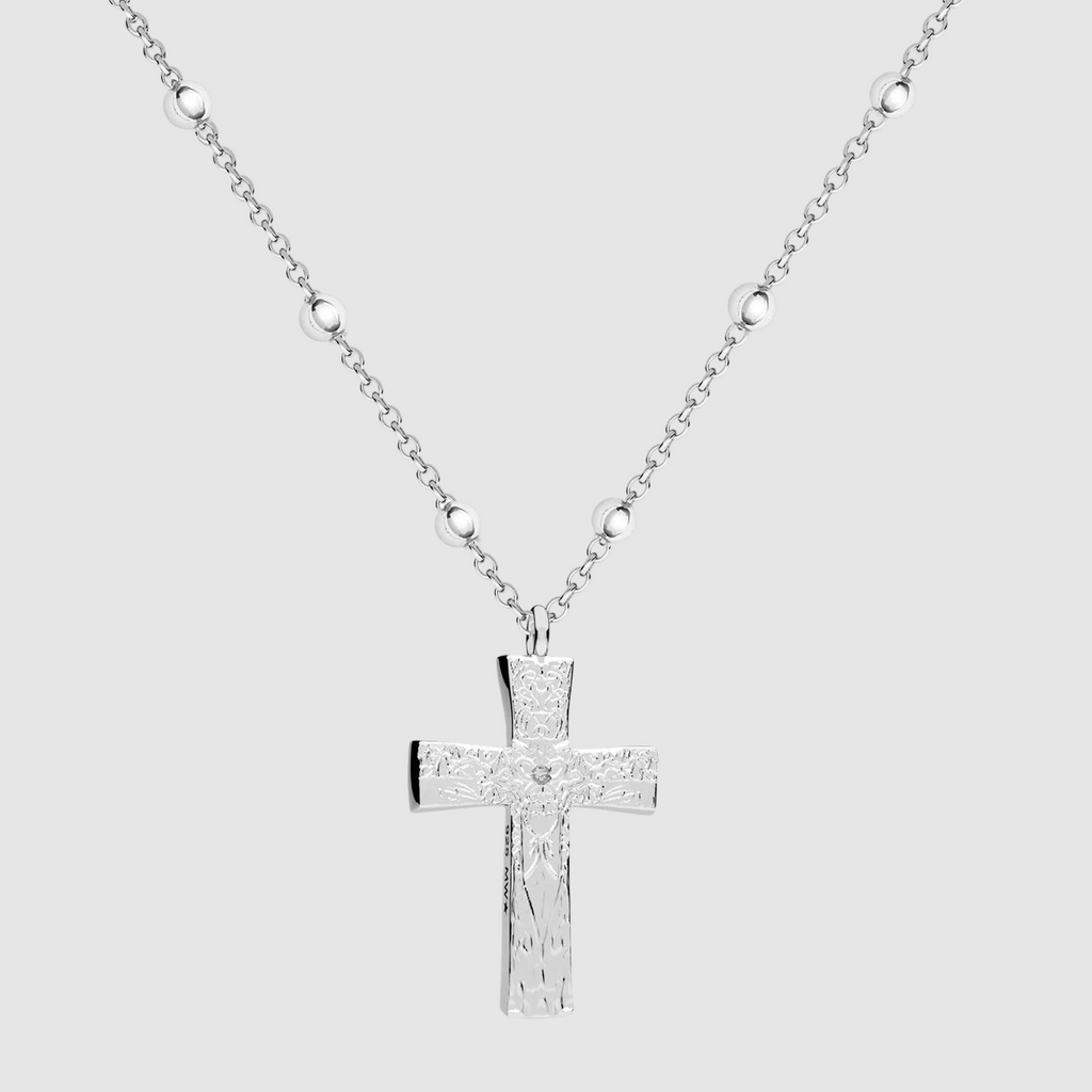 Crossed Big Pendant Silver