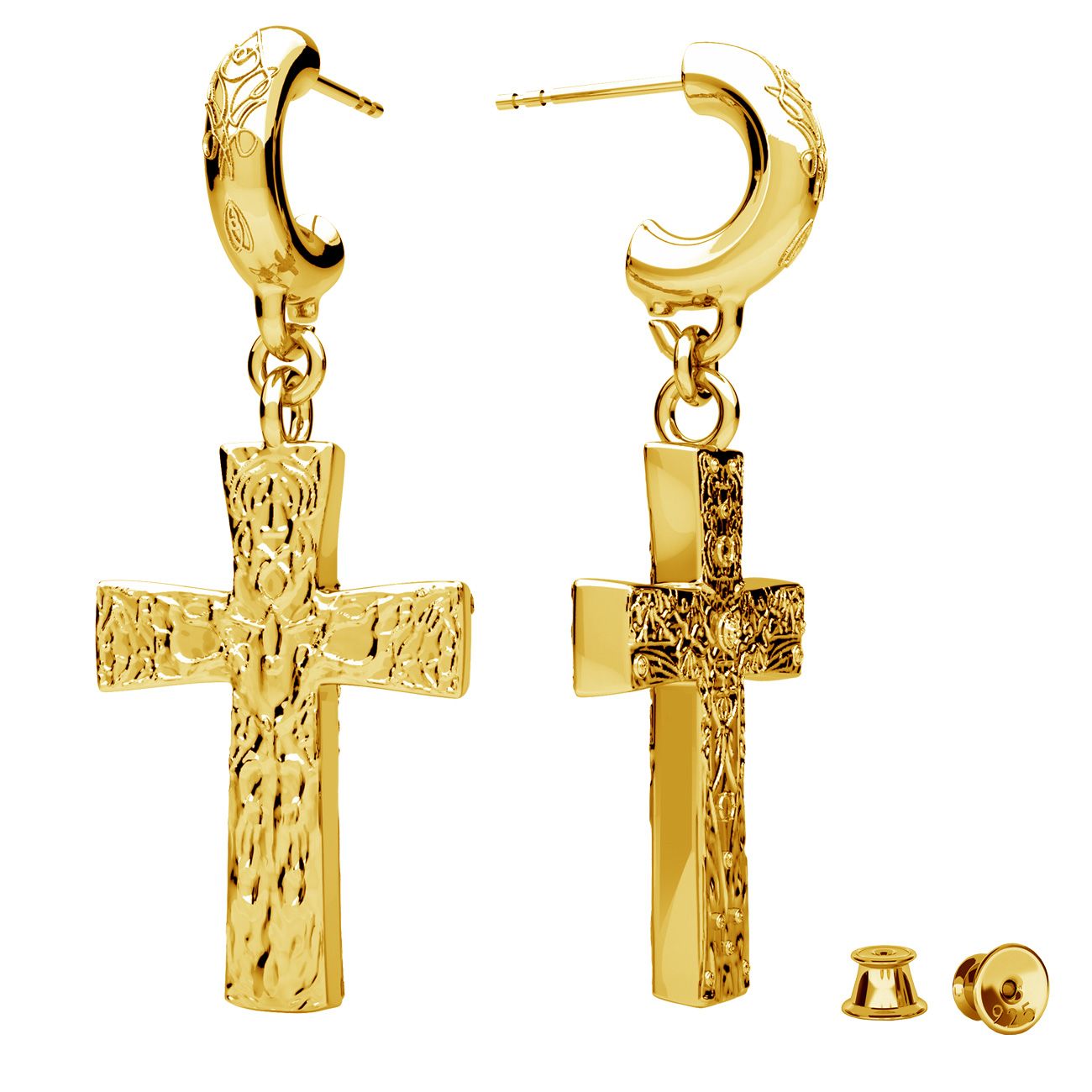 Crossed Earring Gold