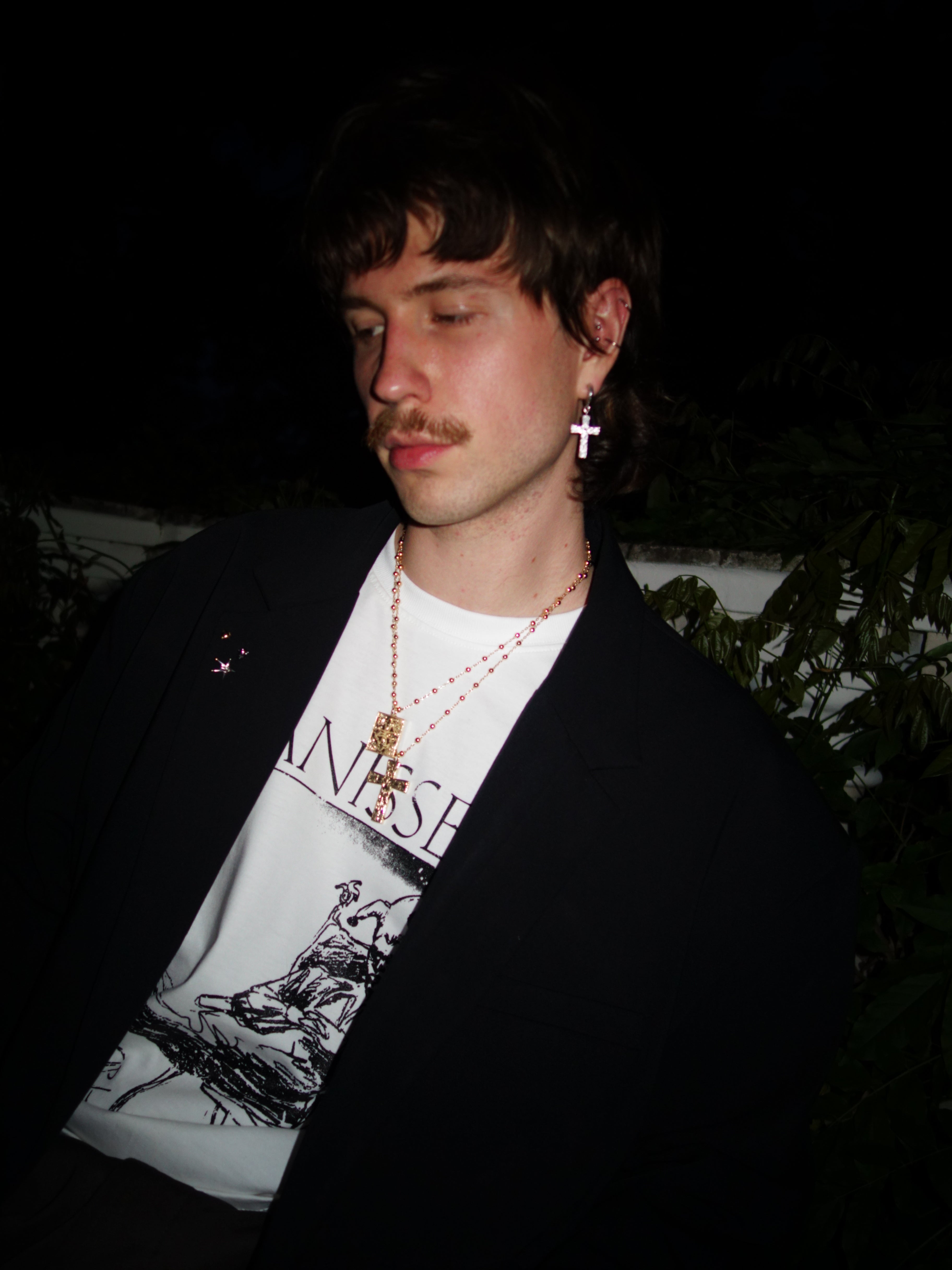 Crossed Earring Silver