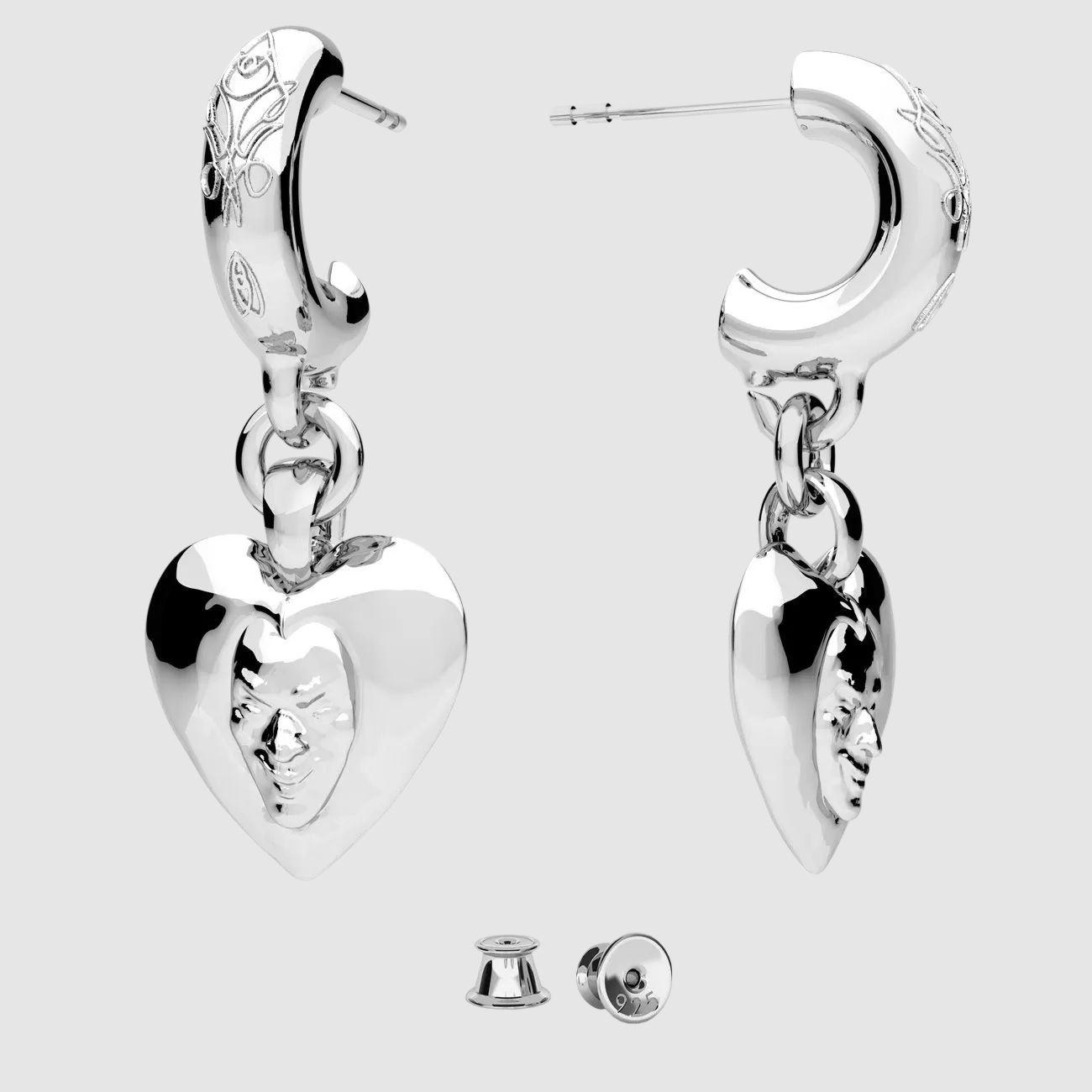 Heartfelt I Earring Silver