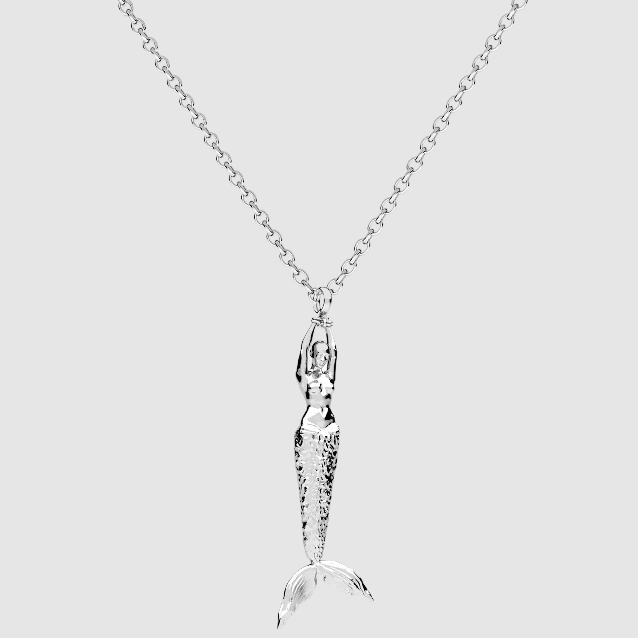 Mermaid Big Pendant Silver